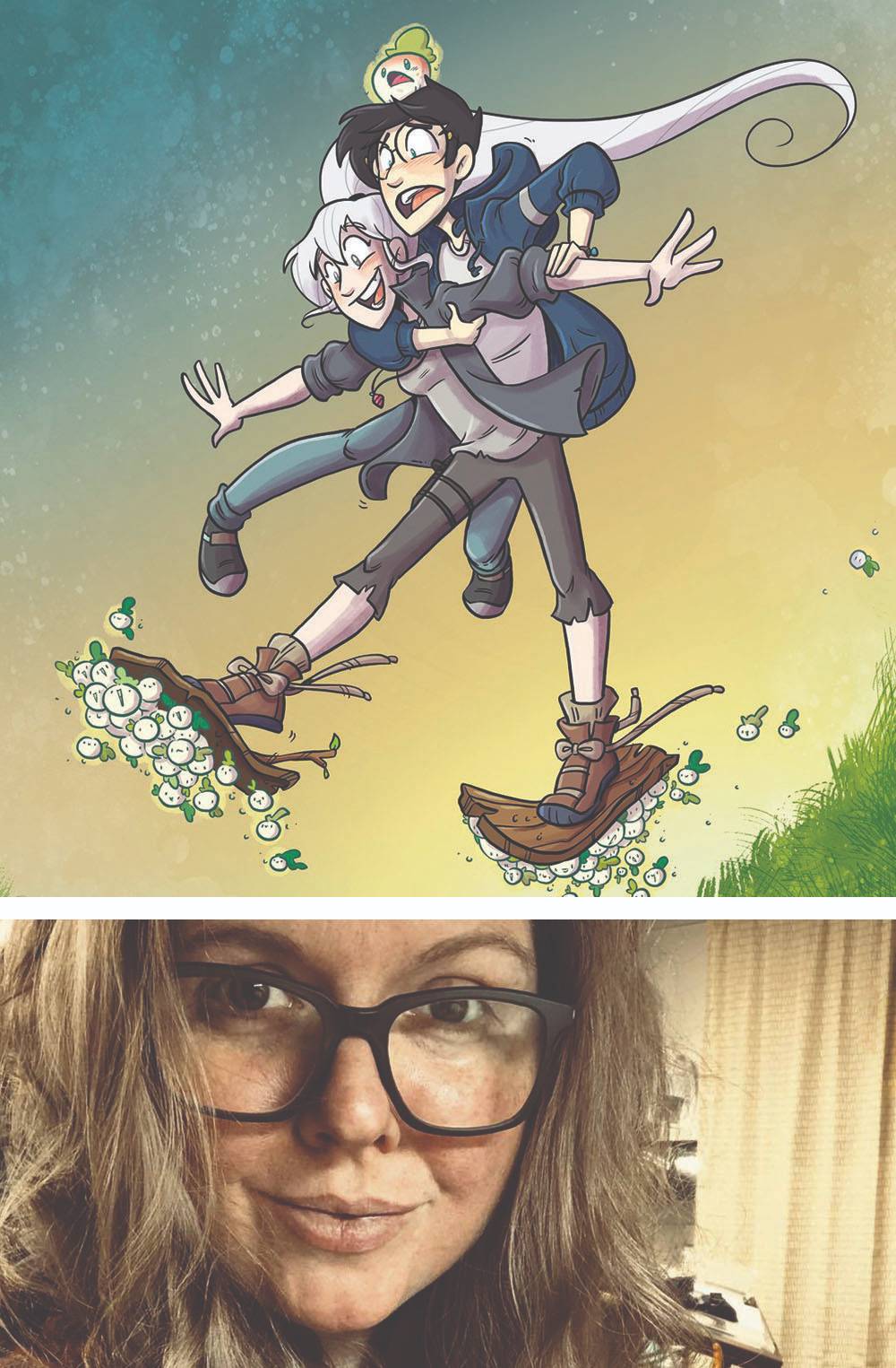 Portrait and work of Katie Cook